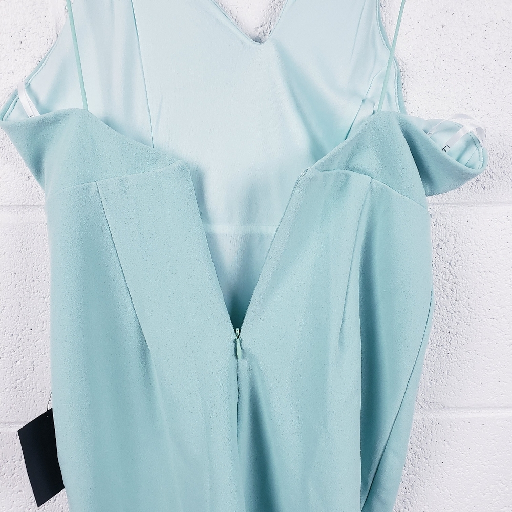 Lulus Poised‎ to Party One-Shoulder Bodycon Mini Dress Mint Women's Size XS - Picture 5 of 12